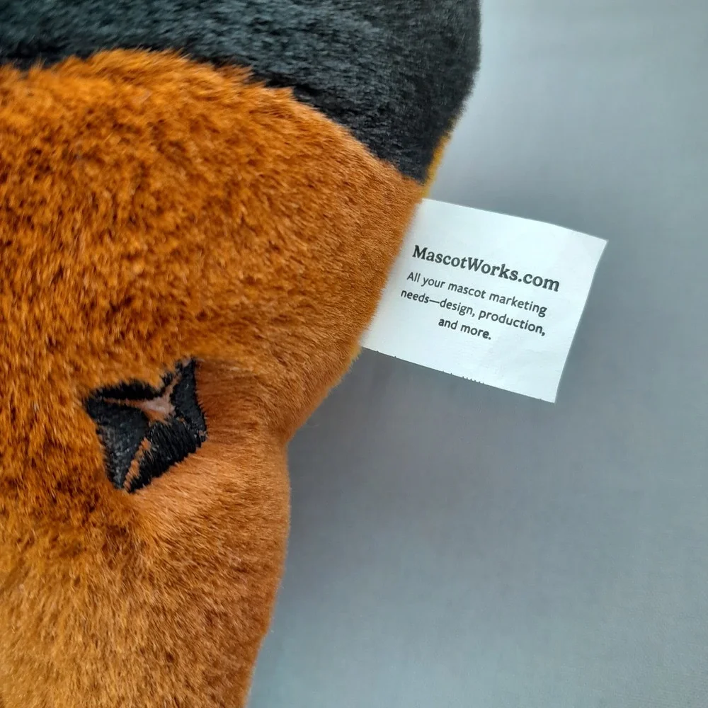 MascotWorks Hyperbound Kota the Dog Plush Brown Black Puppy Mascot 10 Inch